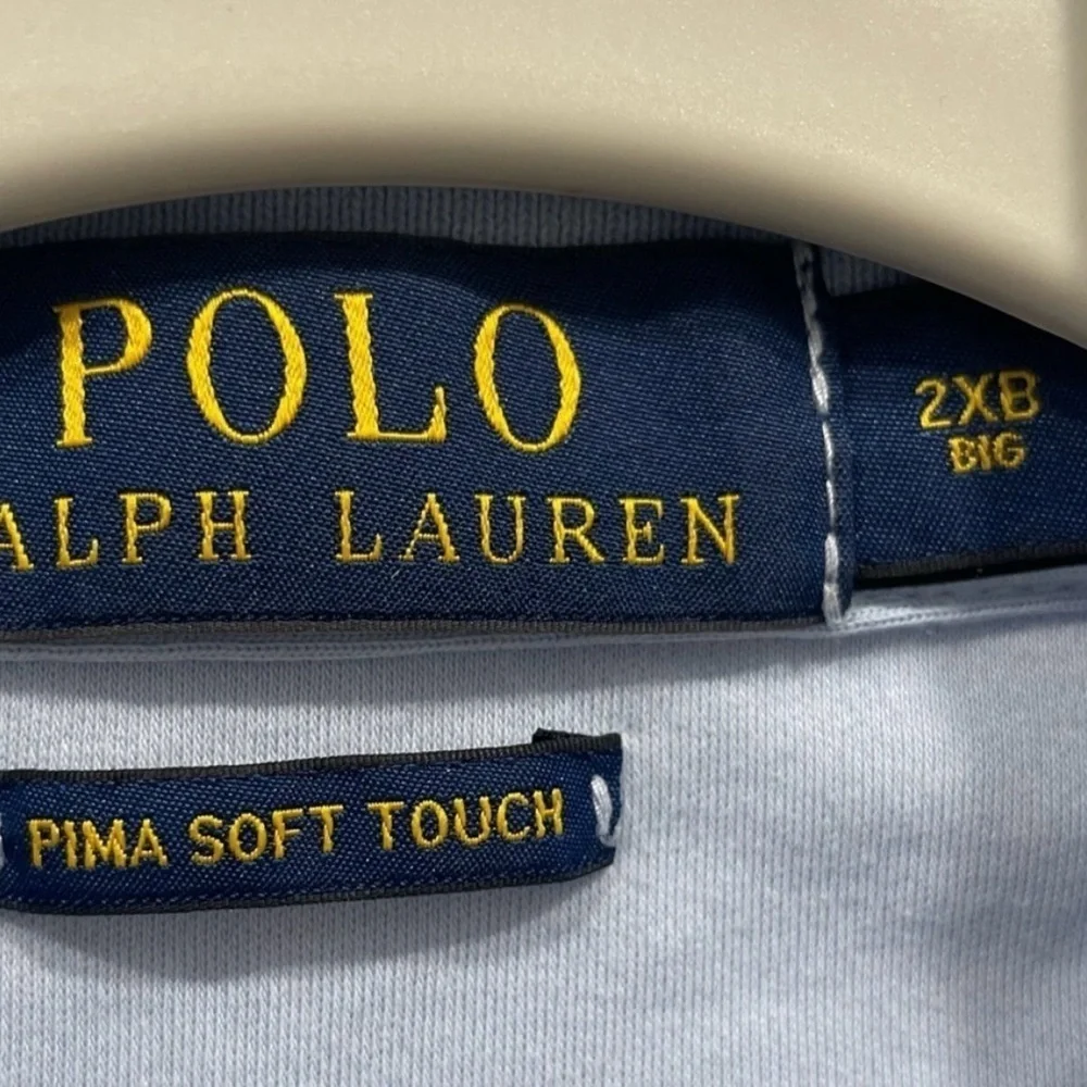 Polo Ralph Lauren Men’s Polo Size 2XL Light Blue Pima Preppy Pony Logo Casual
